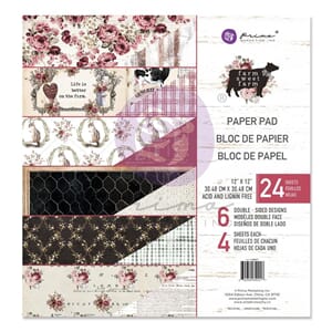 Prima - Farm Sweet Farm 12x12 Inch Paper Pad