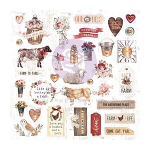 Prima - Farm Sweet Farm Ephemera, 34/Pkg