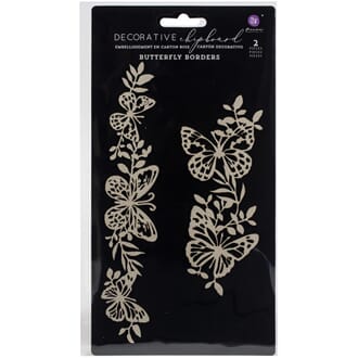 Prima: Butterfly Borders Laser Cut Chipboard, 2/Pkg