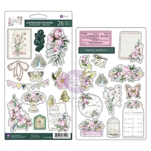 Prima - Serene Petals Chipboard Stickers Blooming Beauty