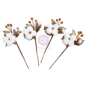 Prima - Twinkle & Treats Flowers Snowy Cotton