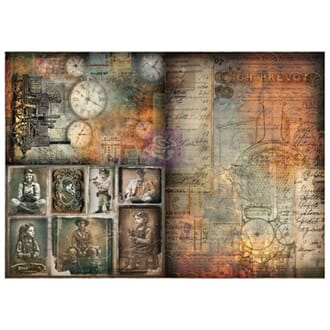 Prima - Time Travellers A3 Decoupage Fiber