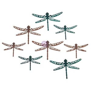 Prima: Scrapyard Dragonflies Mechanicals Metal Emb., 8/Pkg