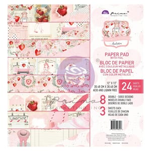 Prima - Strawberry Milkshake Paper Pad, 12x12, 24/Pkg