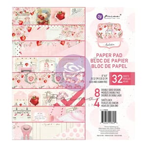 Prima - Strawberry Milkshake Paper Pad, 8x8, 32/Pkg