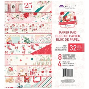 Prima - Candy Cane Lane Paper Pad, 8x8, 32/Pkg