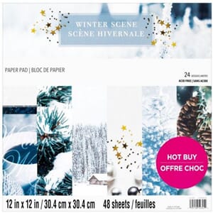 Recollections - Winter Scene Paper Pad, 12x12 inch, 24/Pkg