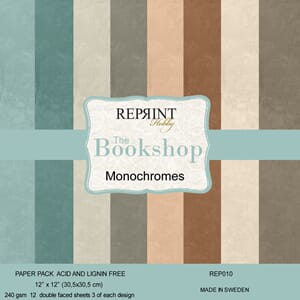 Reprint - The Bookshop Monochromes Cardstock, 12x12 inch