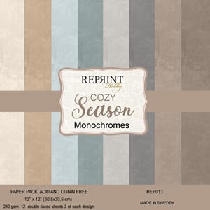 Reprint - Cozy Seasony Monochromes, 12x12 inch