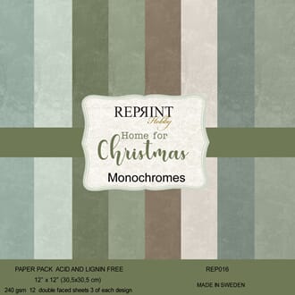 Reprint - Home for Christmas 12x12 Monochromes