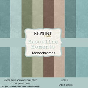 Reprint - Masculine Moments 12x12 Monochromes