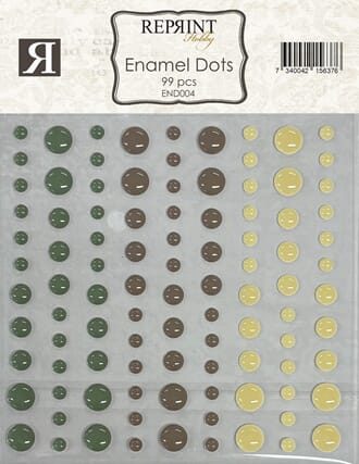 Reprint - Adhesive Enamel Dots Home for Christmas