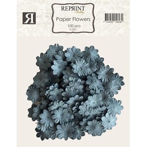 Reprint - Blå paprblomster, mini, str 20 mm, 100 stk
