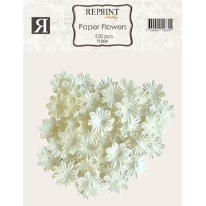 Reprint - Hvite paprblomster, mini, str 20 mm, 100 stk
