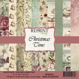 Reprint - Christmas Time Paper Pack, 8x8 inch