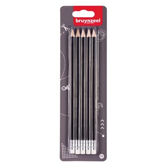 Bruynzeel: Teens Graphite HB m/viskelær, 5stk
