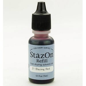 StazOn Ink Refill: Blazing Red, ca 15ml