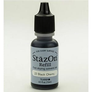 StazOn Ink Refill: Black Cherry, ca 15ml