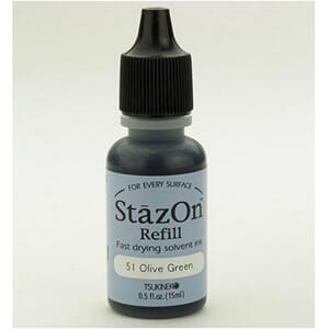 StazOn Ink Refill: Olive Green, ca 15ml