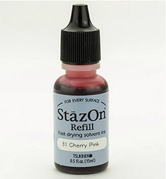 StazOn Ink Refill: Cherry Pink, ca 15ml