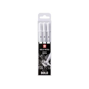 Sakura: White 10 - Gelly Roll Medium Point Pen, 3/Pkg