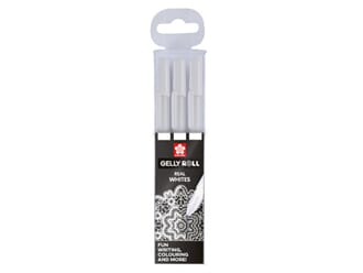 Sakura: White - Gelly Roll Medium Point Pen, 3/Pkg