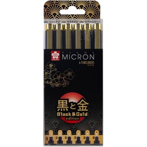 Sakura Pigma Micron - Black YOS, 6/Pkg