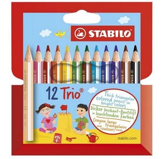 STABILO - Trio triangular fargeblyanter, 12 farger
