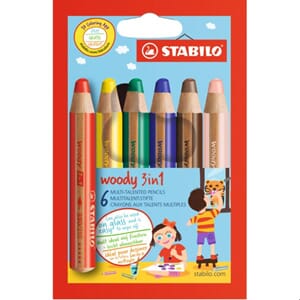 STABILO - Woody 3in1, 6 farger