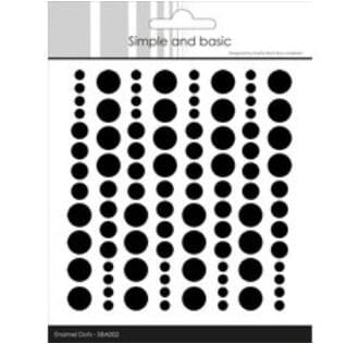 Simple and Basic - Black Adhesive Enamel Dots