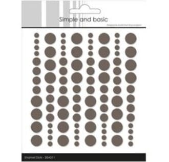 Simple and Basic - Warm Grey Adhesive Enamel Dots