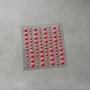 Simple and Basic - Calm Red Adhesive Enamel Dots