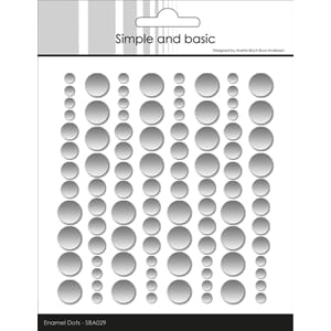 Simple and Basic Metallic Silver Matte Adhesive Enamel Dots