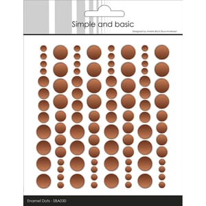 Simple and Basic Metallic Antique Gold Adhesive Enamel Dots