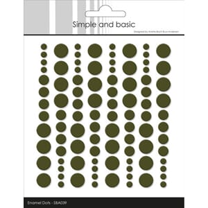 Simple and Basic - Moss Green Adhesive Enamel Dots