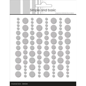 Simple and Basic - Light Grey Adhesive Enamel Dots