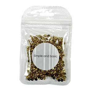 Simple and Basic - Half Pearl Polished Gold, 4 mm