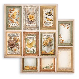 Stamperia: 6 Cards - Golden Harmony