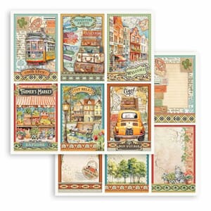 Stamperia: 6 Cards - Art of Travelling