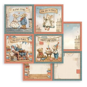Stamperia: 4 Cards - Family