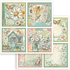 Stamperia: 4 Cards - Daisy Art