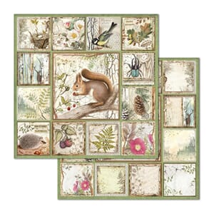 Stamperia: Framed Squirrel Double-Sided Cardstock