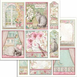 Stamperia: Orchid cards - Orchids and Cats