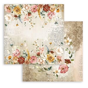 Stamperia - Flowers & Newspaper, Garden Of Promises