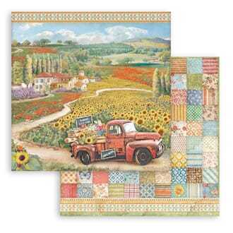 Stamperia: Vintage Car - Sunflower Art
