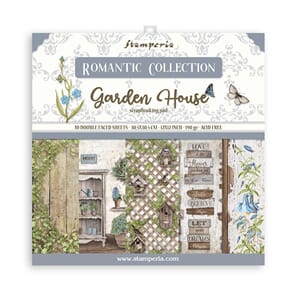 Stamperia - Romantic Garden House Paper Pad, 12x12, 10/Pkg