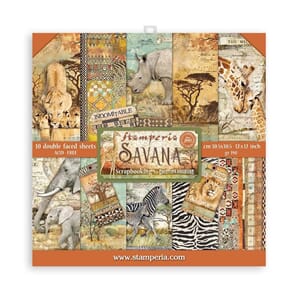 Stamperia - Savana Paper Pad, 12x12, 10/Pkg