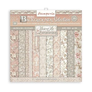Stamperia - You And Me Maxi Background Paper Pad, 10/Pkg