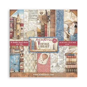 Stamperia - Vintage Library 12x12 Inch Paper Pack
