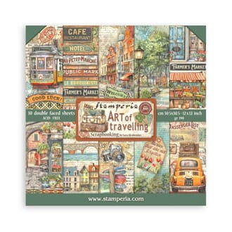 Stamperia - Art of Travelling 12x12 Inc12x12 Inch Paper Pack